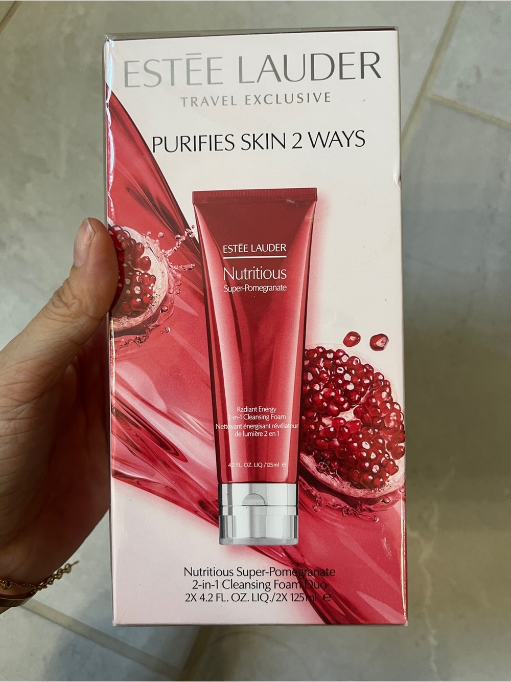 Estee Lauder Nutritious Super-Pomegranate Red Cleansing Foam Duo